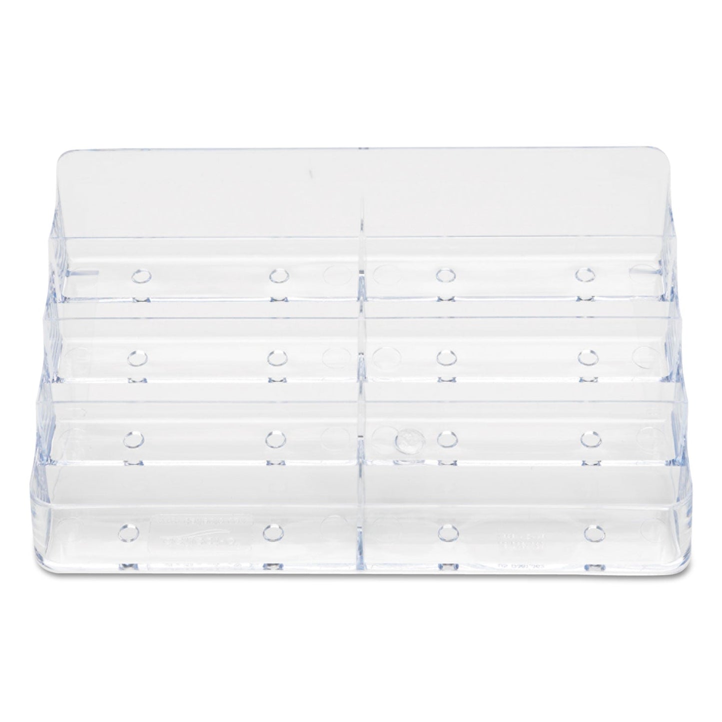 deflecto 8-Pocket Business Card Holder, Holds 400 Cards, 7.78 x 3.5 x 3.38, Plastic, Clear