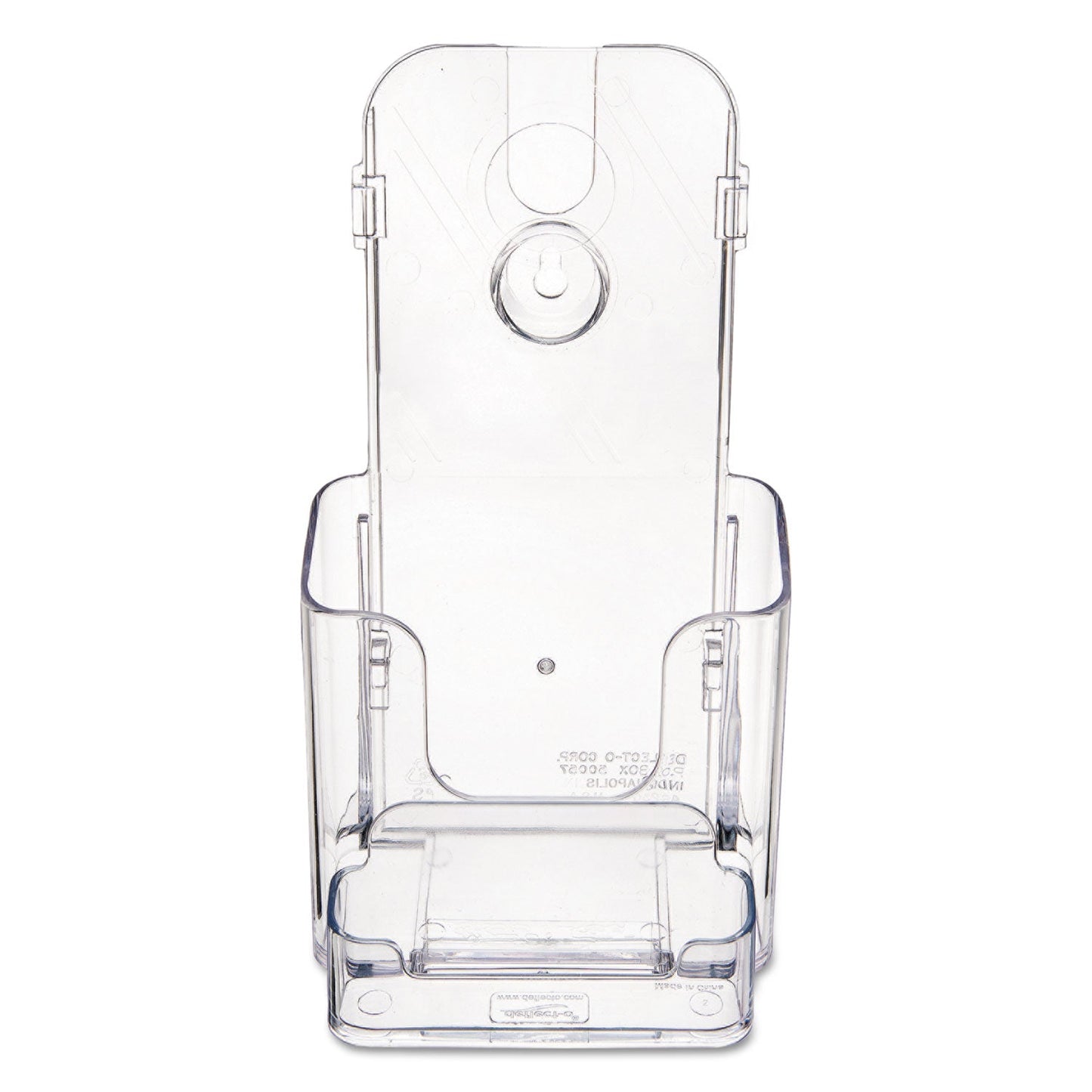 deflecto DocuHolder for Countertop/Wall-Mount w/Card Holder, 4.38w x 4.25d x 7.75h, Clear
