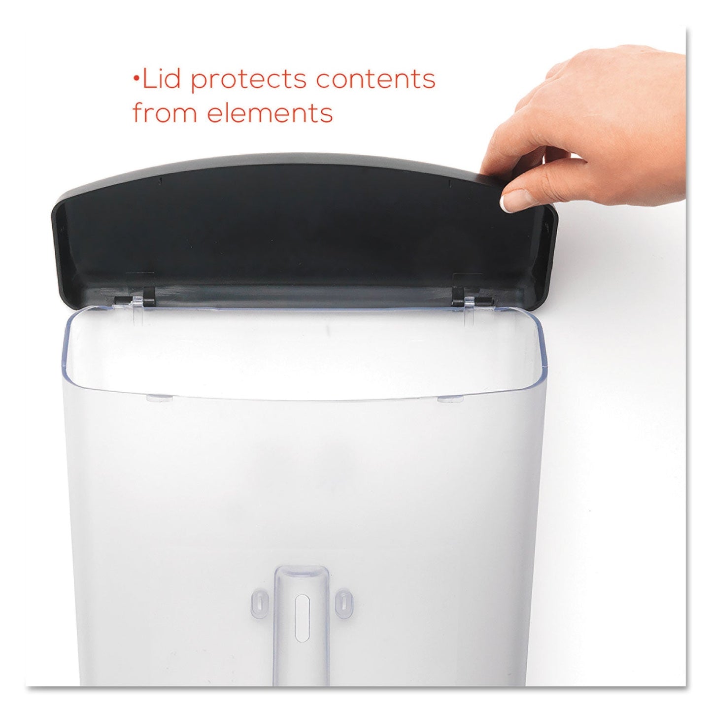 deflecto Outdoor Literature Box, 10w x 4.5d x 13.13h, Clear/Black