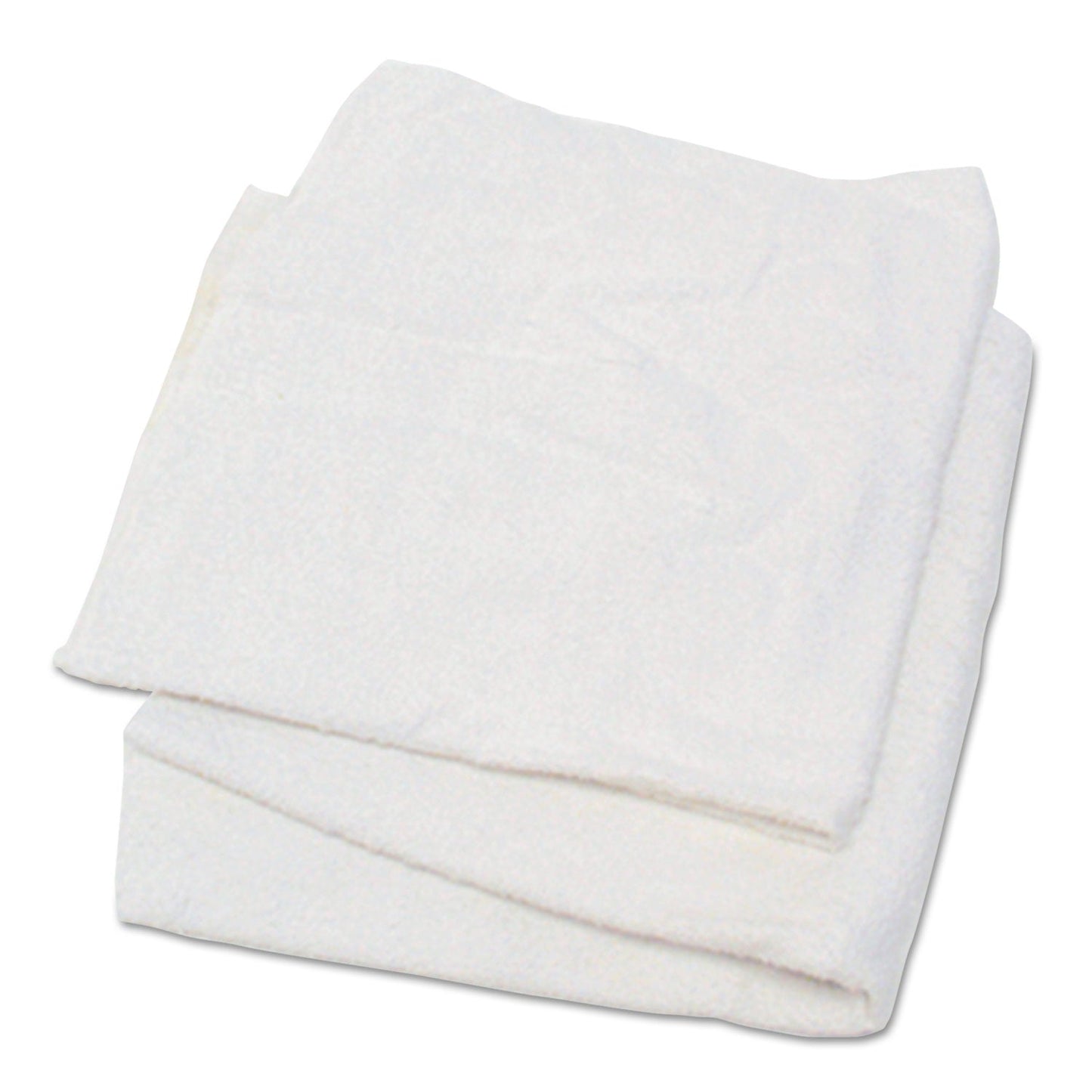 HOSPECO Woven Terry Rags, White, 15 x 17, 25 lb/Carton