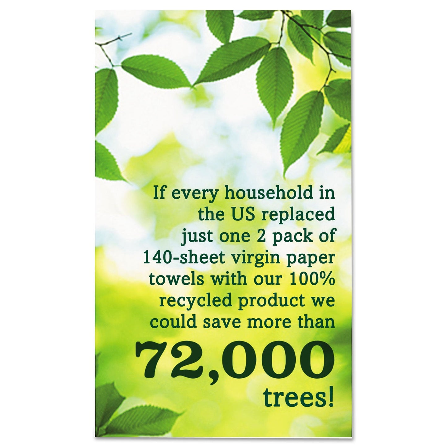Seventh Generation 100% Recycled Paper Kitchen Towel Rolls, 2-Ply, 11 x 5.4, 156 Sheets/Roll, 24 Rolls/Carton