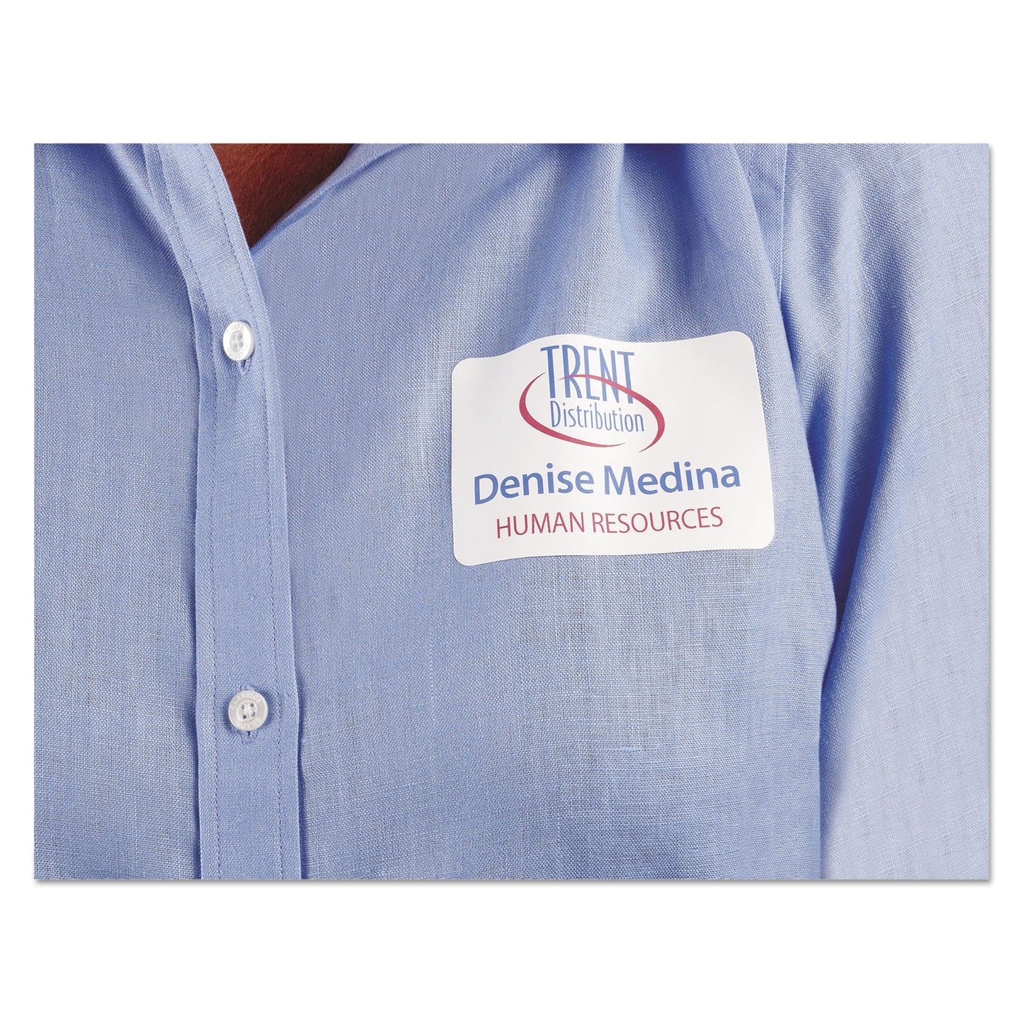 Avery Flexible Adhesive Name Badge Labels, 3.38 x 2.33, White, 400/Box