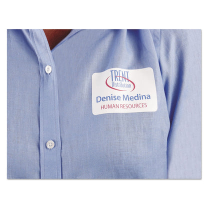 Avery Flexible Adhesive Name Badge Labels, 3.38 x 2.33, White, 400/Box