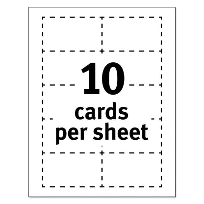 Avery Clean Edge Business Card Value Pack, Laser, 2 x 3.5, White, 2,000 Cards, 10 Cards/Sheet, 200 Sheets/Box