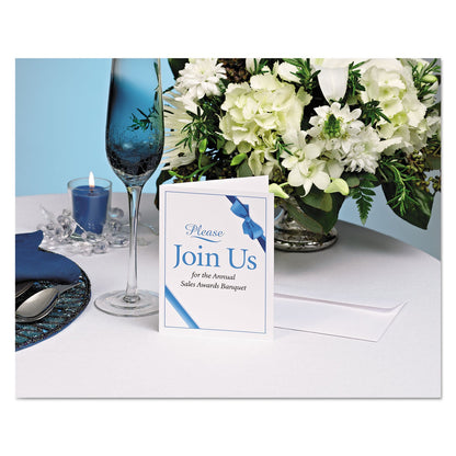 Avery Note Cards with Matching Envelopes, Inkjet, 85 lb, 4.25 x 5.5, Matte White, 60 Cards, 2 Cards/Sheet, 30 Sheets/Pack