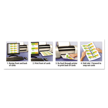 Avery True Print Clean Edge Business Cards, Inkjet, 2 x 3.5, Ivory, 200 Cards, 10 Cards Sheet, 20 Sheets/Pack
