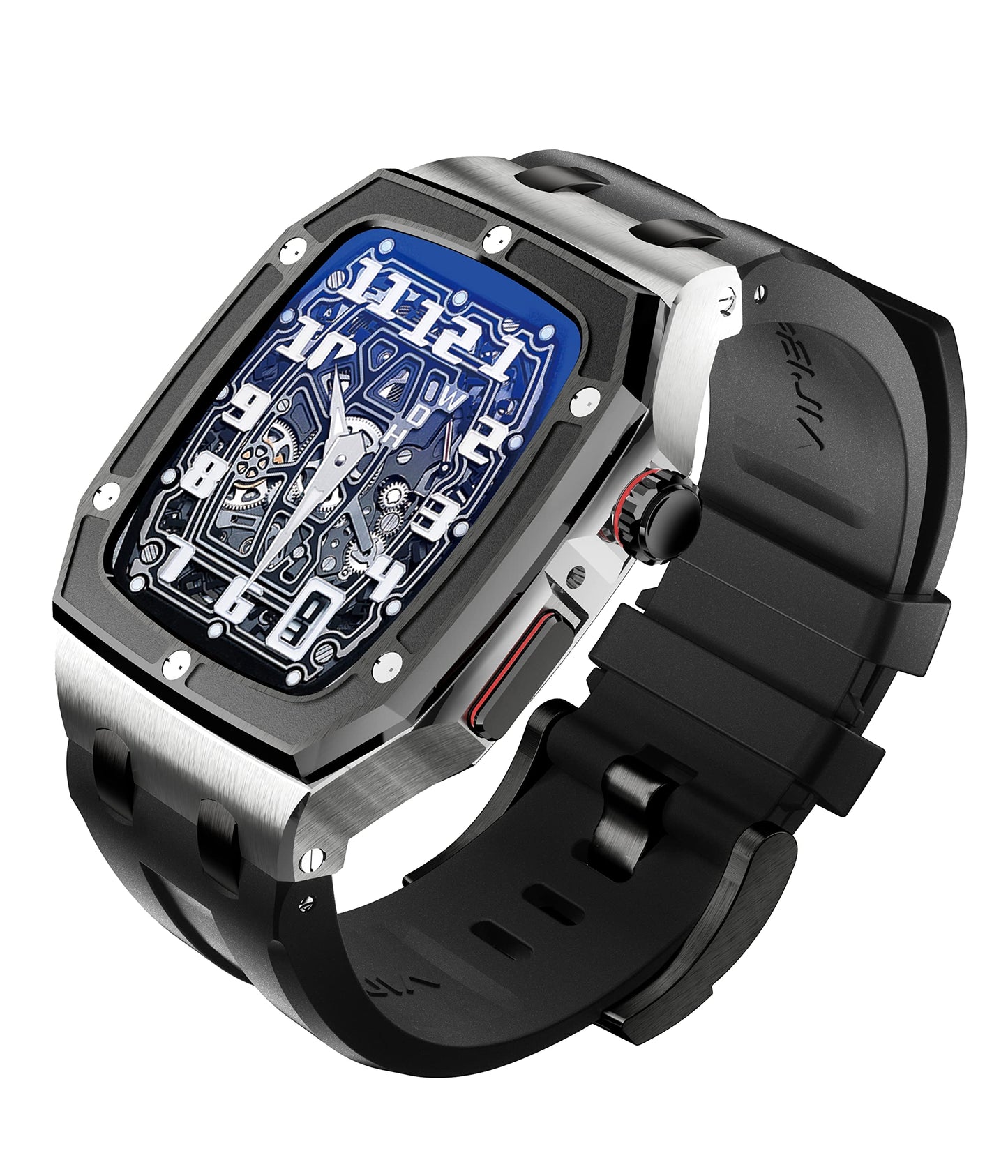 PEIPEIJIA Rugged watch band with case Compatible for apple watch bands for men apple watch screen protector 44mm with watch band apple watch bands for women iWatch 6 5 4 SE