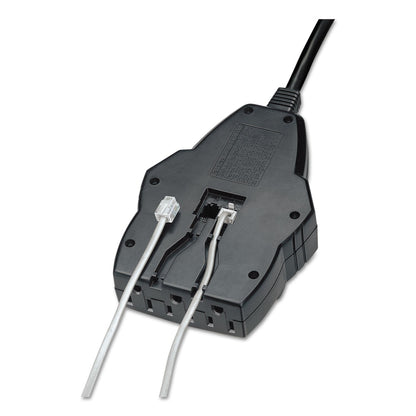 Fellowes Mighty 8 Surge Protector, 8 AC Outlets, 6 ft Cord, 1,460 J, Black