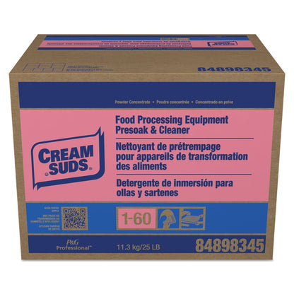 Cream Suds Manual Pot and Pan Presoak and Detergent with Phosphate, Baby Powder Scent, Powder, 25 lb Box