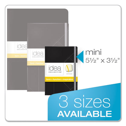 TOPS Idea Collective Journal, Hardcover with Elastic Closure, 1 Subject, Wide/Legal Rule, Black Cover, 5.5 x 3.5, 96 Sheets