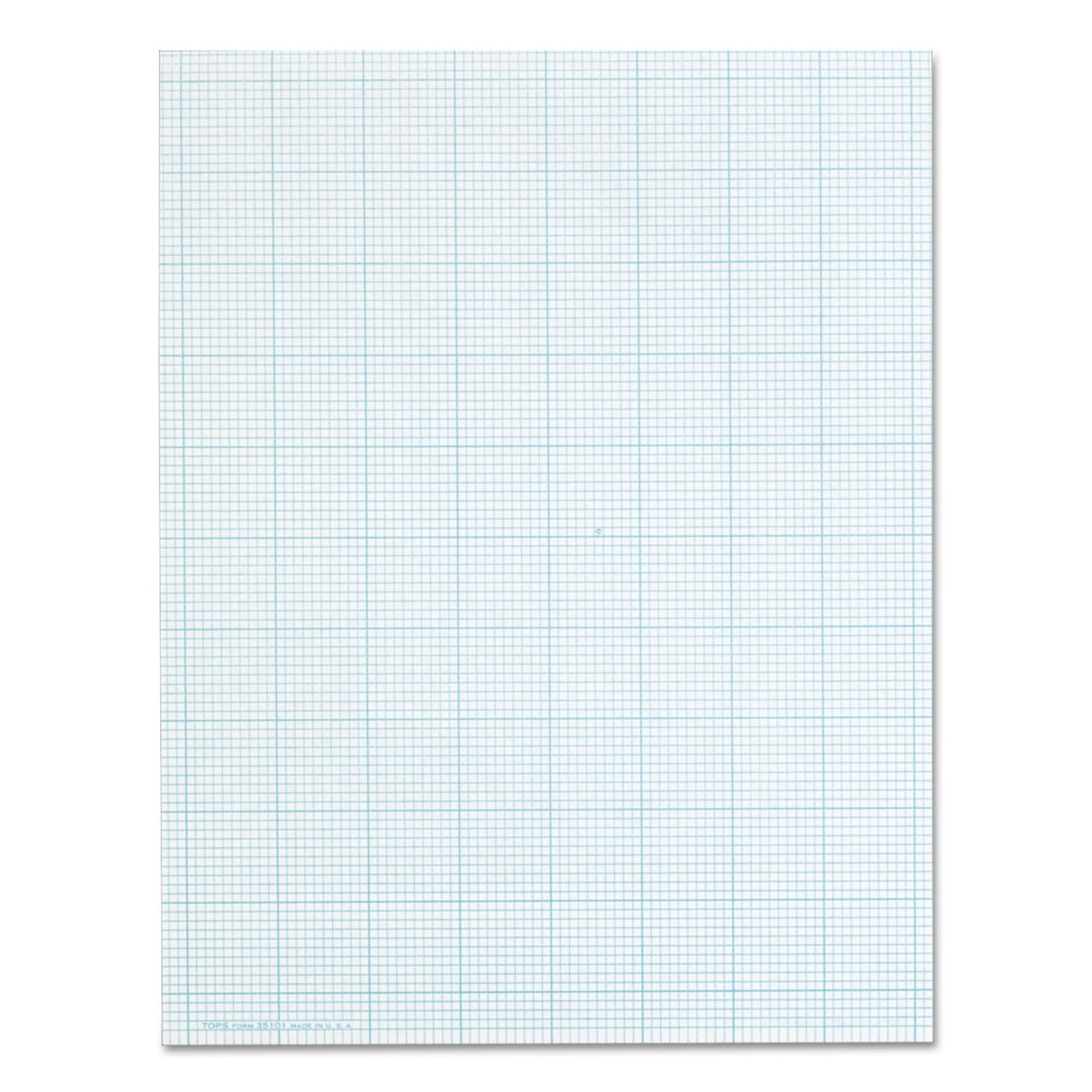 TOPS Cross Section Pads, Cross-Section Quadrille Rule (10 sq/in, 1 sq/in), 50 White 8.5 x 11 Sheets