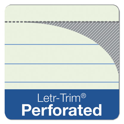 TOPS "The Legal Pad" Ruled Perforated Pads, Wide/Legal Rule, 50 Green-Tint 8.5 x 11.75 Sheets, Dozen
