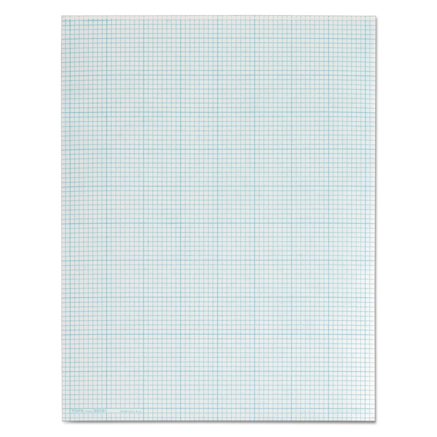 TOPS Cross Section Pads, Cross-Section Quadrille Rule (8 sq/in, 1 sq/in), 50 White 8.5 x 11 Sheets
