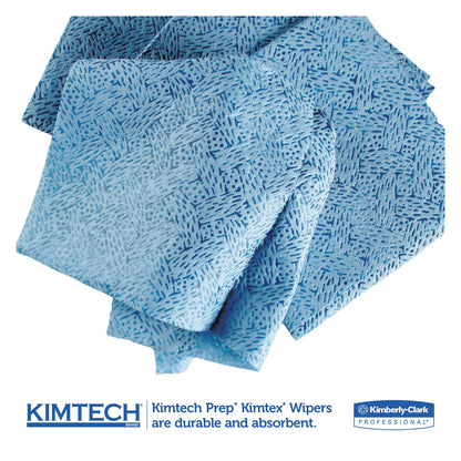 WypAll Power Clean Oil, Grease and Ink Cloths, 1/4 Fold, 12.5 x 12, Blue, 66/Box, 8 Boxes/Carton