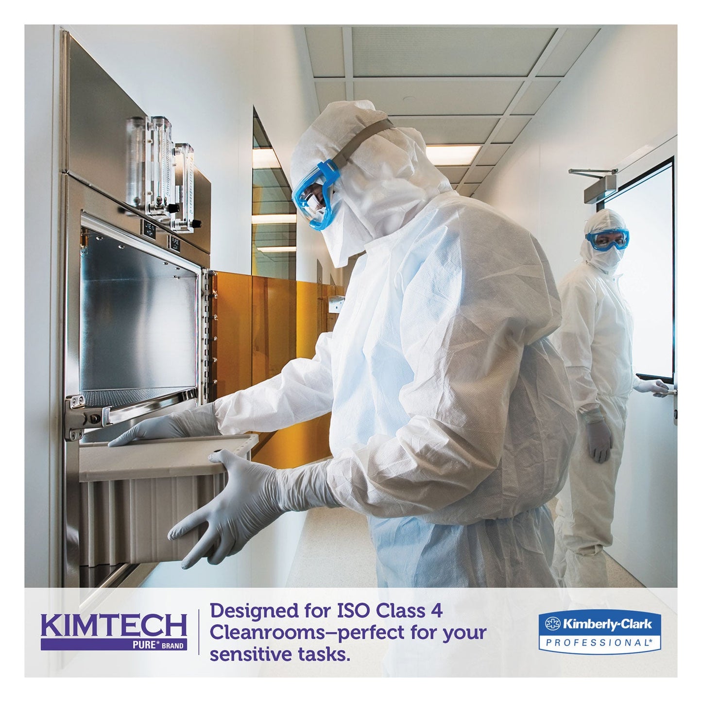 Kimtech W4 Critical Task Wipers, Flat Double Bag, 12 x 12, White, 100/Bag, 5 Bags/Carton