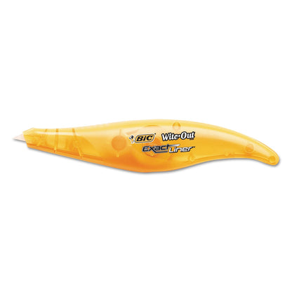BIC Wite-Out Brand Exact Liner Correction Tape, Non-Refillable, Blue/Orange Applicators, 0.2" x 236", 2/Pack