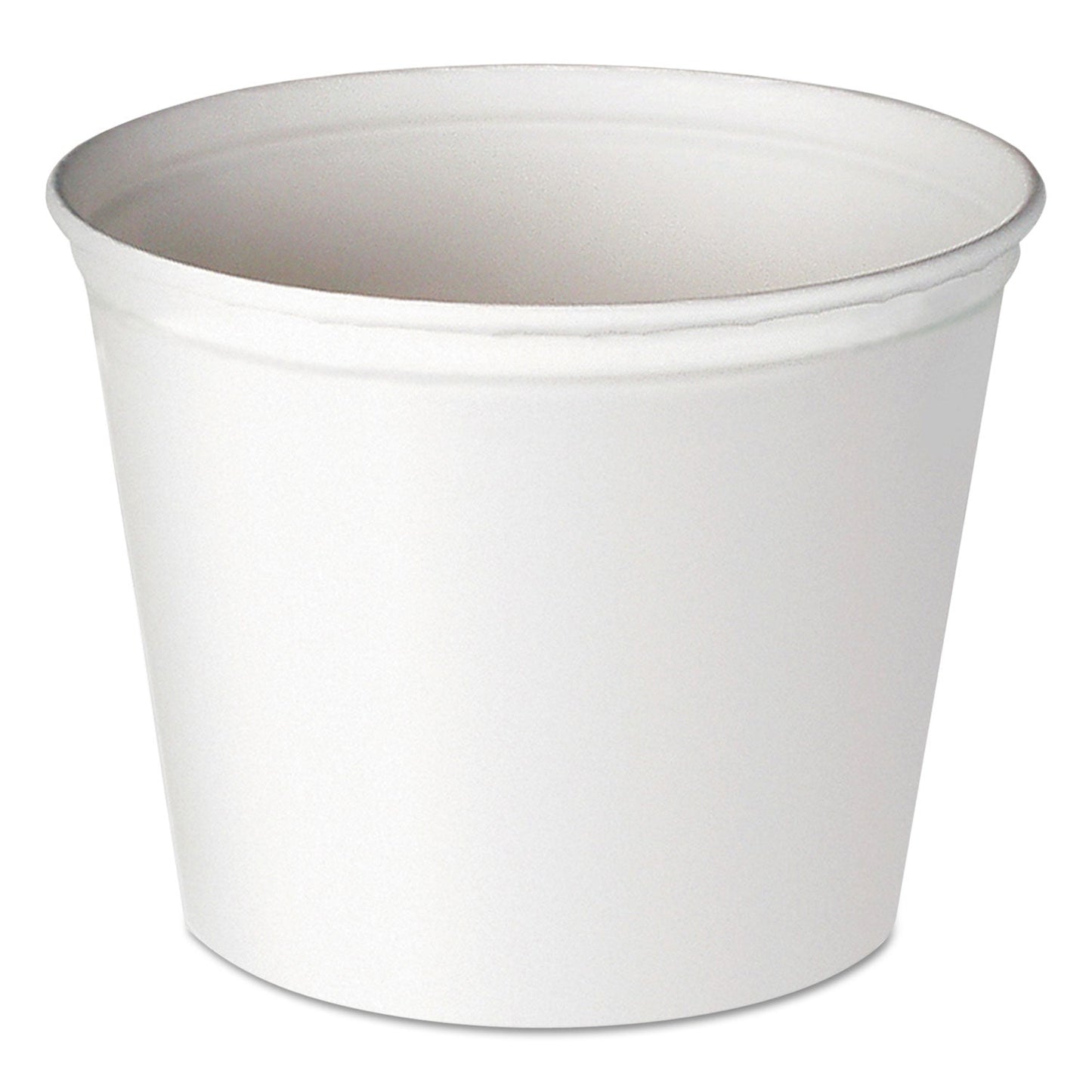 Dart Double Wrapped Paper Bucket, Unwaxed, 83oz, White, 100/Carton