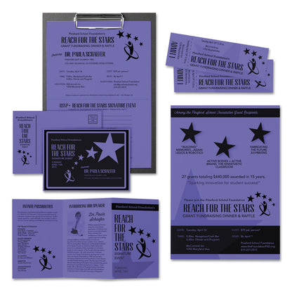 Astrobrights Color Cardstock, 65 lb Cover Weight, 8.5 x 11, Venus Violet, 250/Pack