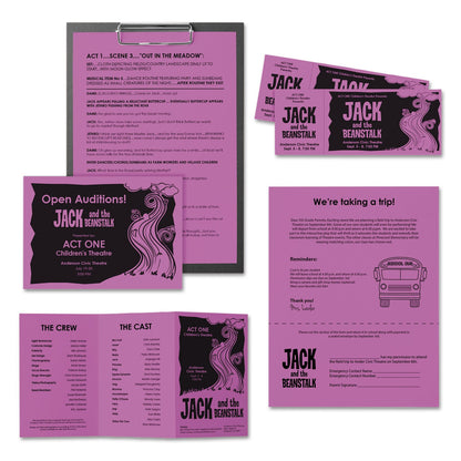 Astrobrights Color Paper, 24 lb Bond Weight, 8.5 x 11, Outrageous Orchid, 500/Ream