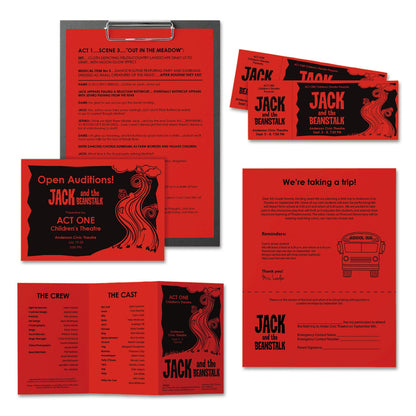 Astrobrights Color Paper, 24 lb Bond Weight, 11 x 17, Re-Entry Red, 500/Ream