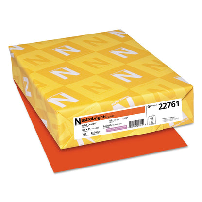 Astrobrights Color Cardstock, 65 lb Cover Weight, 8.5 x 11, Orbit Orange, 250/Pack