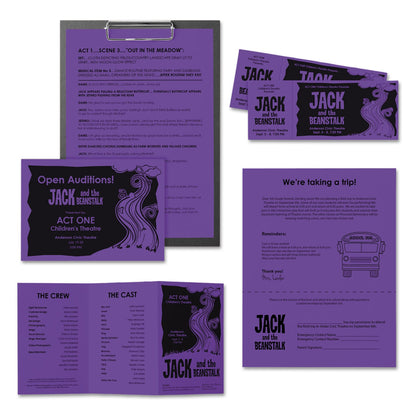 Astrobrights Color Paper, 24 lb Bond Weight, 8.5 x 11, Gravity Grape, 500/Ream
