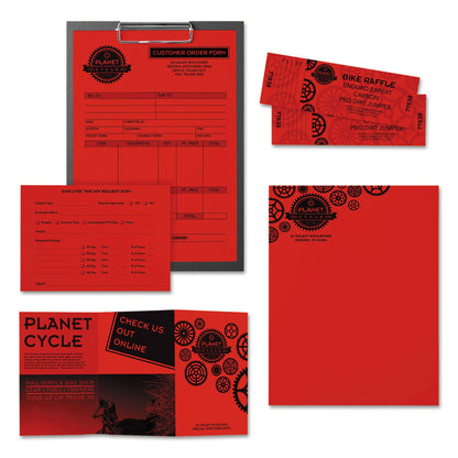 Astrobrights Color Paper, 24 lb Bond Weight, 11 x 17, Re-Entry Red, 500/Ream