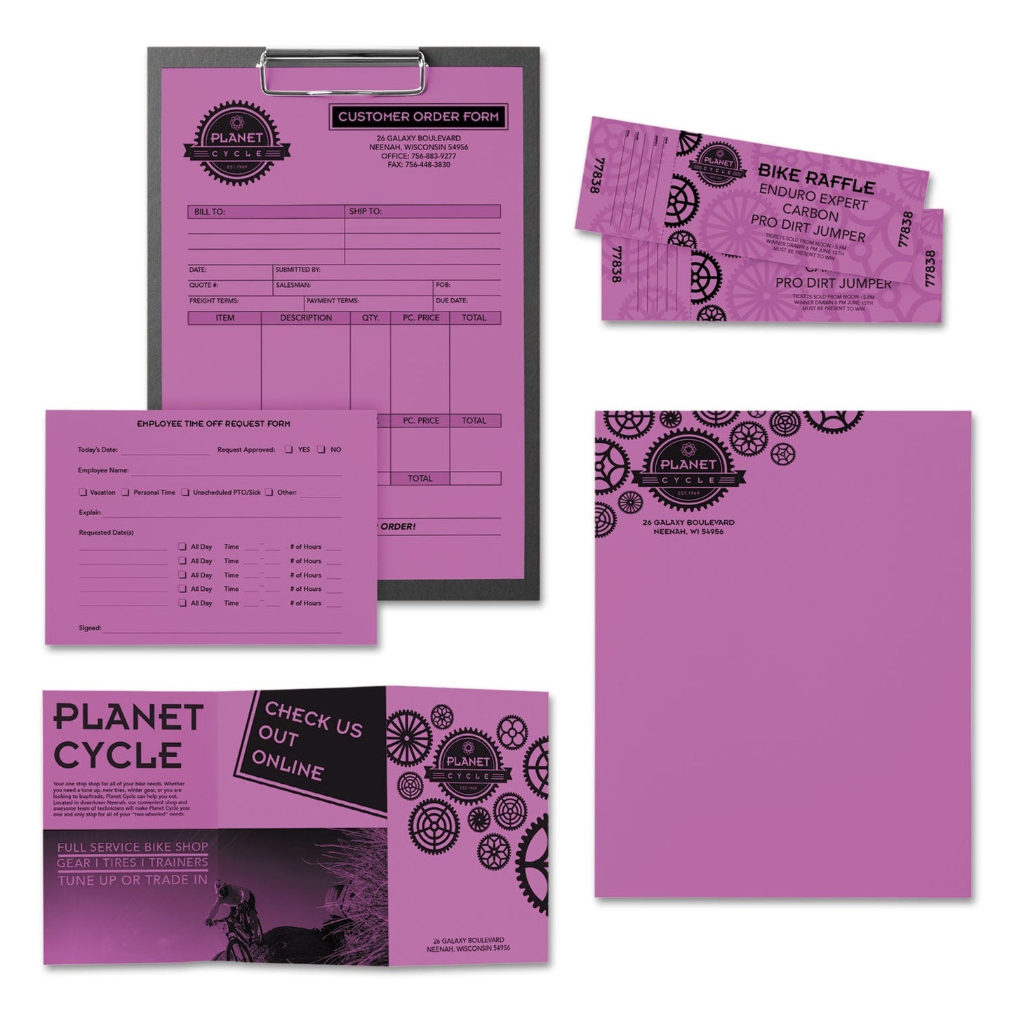 Astrobrights Color Paper, 24 lb Bond Weight, 8.5 x 11, Outrageous Orchid, 500/Ream