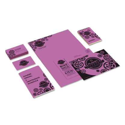 Astrobrights Color Cardstock, 65 lb Cover Weight, 8.5 x 11, Outrageous Orchid, 250/Pack
