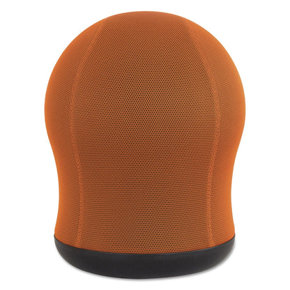 Safco Zenergy Swivel Ball Chair, Backless, Supports Up to 250 lb, Orange Seat, Black Base