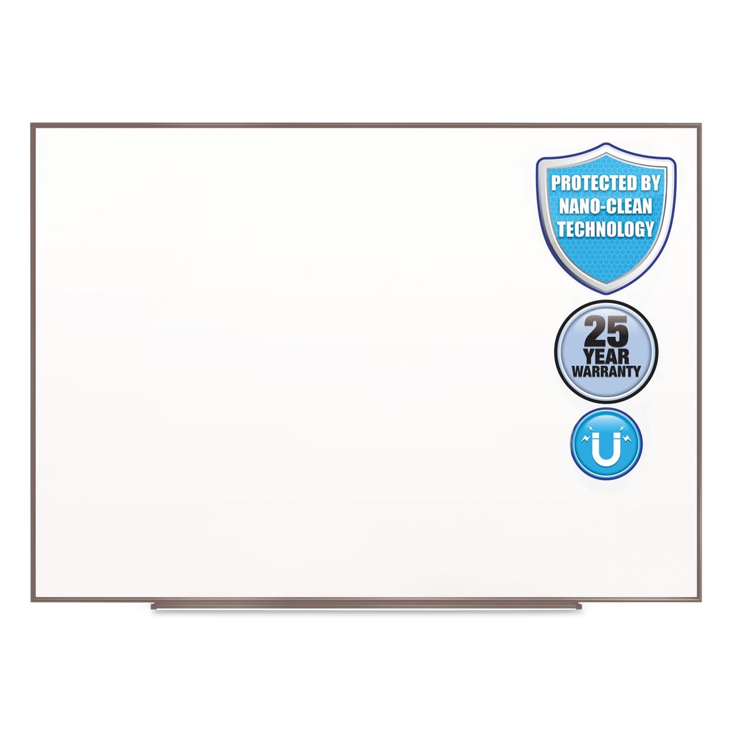 Quartet Fusion Nano-Clean Magnetic Whiteboard, 72 x 48, Silver Frame