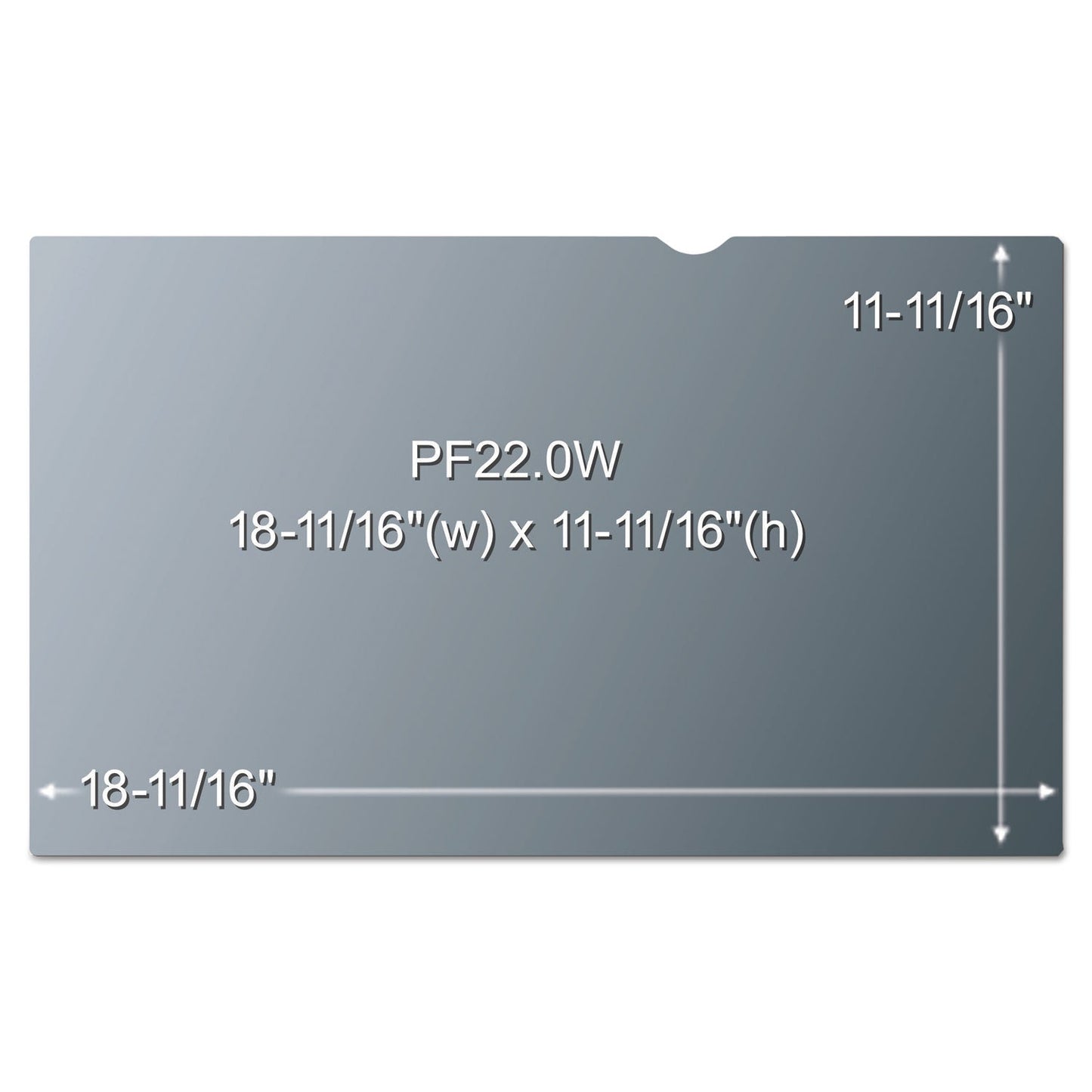 3M Frameless Blackout Privacy Filter for 22" Widescreen Monitor, 16:10 Aspect Ratio