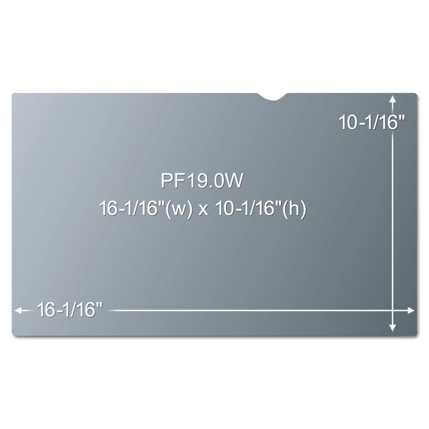 3M Frameless Blackout Privacy Filter for 19" Widescreen Monitor, 16:10 Aspect Ratio