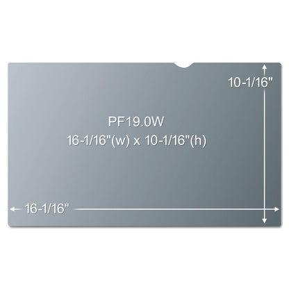 3M Frameless Blackout Privacy Filter for 19" Widescreen Monitor, 16:10 Aspect Ratio