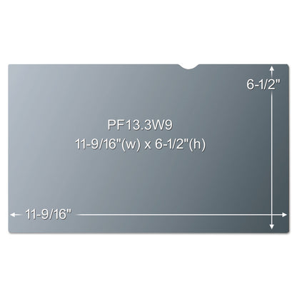 3M Frameless Blackout Privacy Filter for 13.3" Widescreen Laptop, 16:9 Aspect Ratio