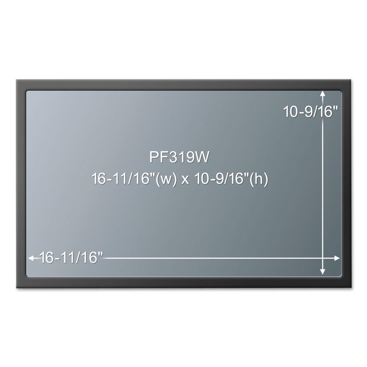 3M Framed Desktop Monitor Privacy Filter for 18.4" to 19" Widescreen LCD, 16:10