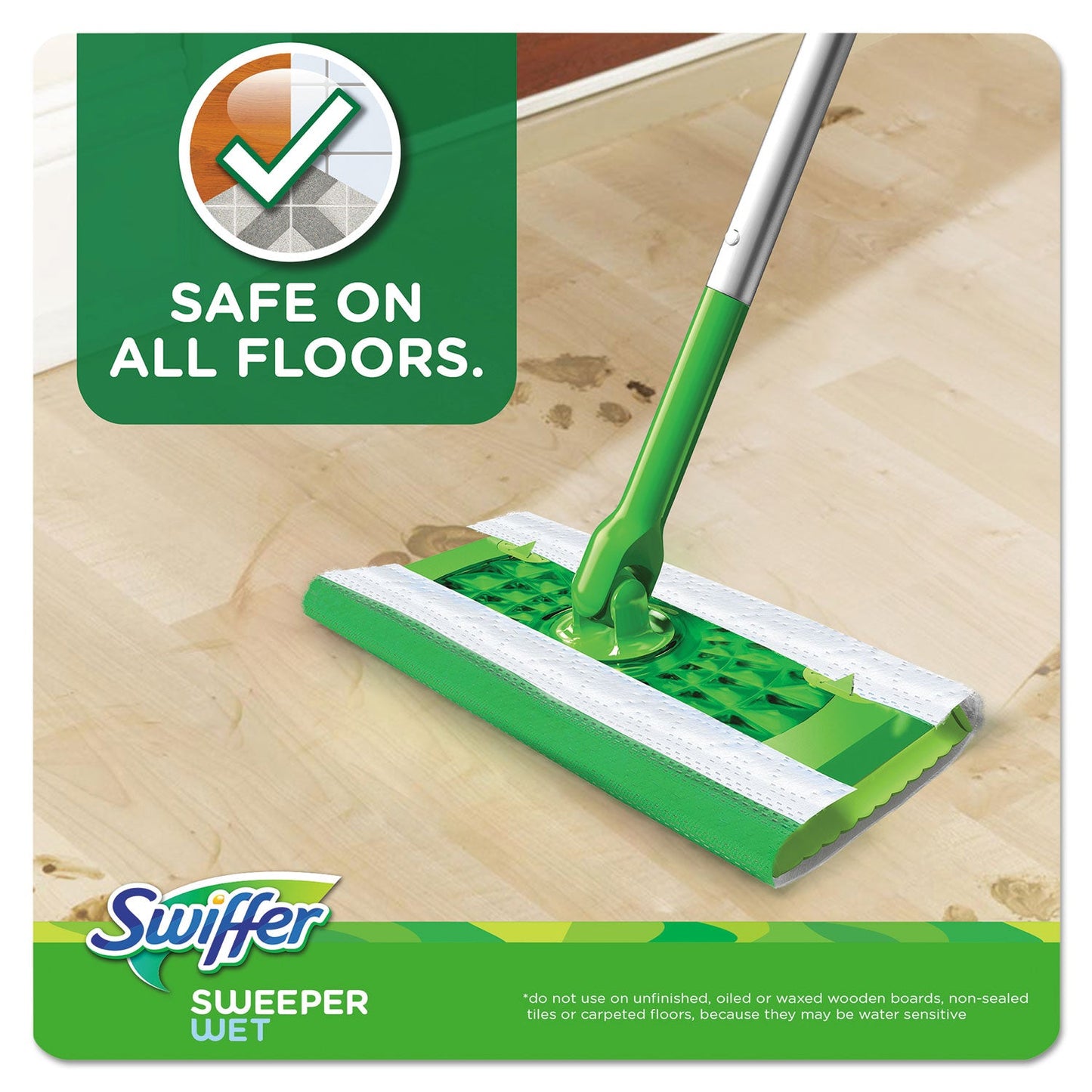 Swiffer Wet Refill Cloths, 10 x 8, Open Window Fresh, Cloth, White, 12/Tub