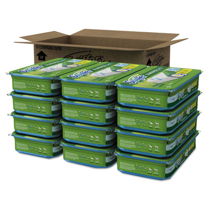 Swiffer Wet Refill Cloths, 10 x 8, Open Window Fresh, Cloth, White, 12/Tub, 12 Tubs/Carton