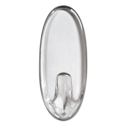 Command Clear Hooks and Strips, Plastic, Small, 2 Hooks and 4 Strips/Pack