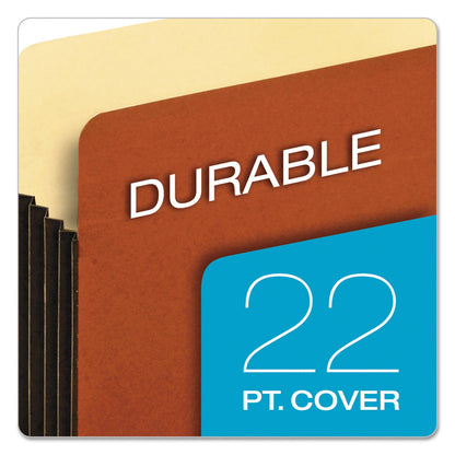 Pendaflex File Pocket with Tyvek, 3.5" Expansion, Letter Size, Redrope, 10/Box