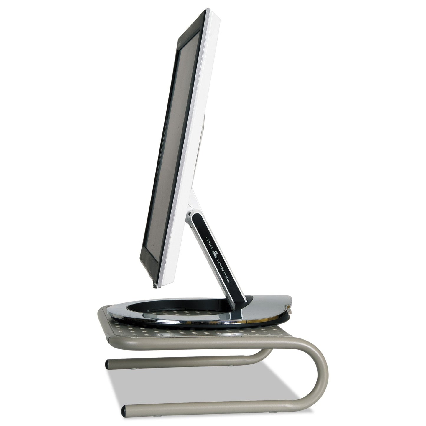 Allsop Metal Art Jr. Monitor Stand, 14.75" x 11" x 4.25", Pewter, Supports 40 lbs