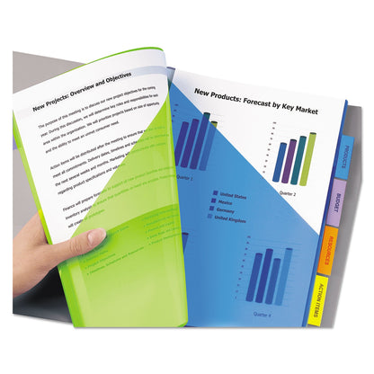 Avery Insertable Big Tab Plastic 2-Pocket Dividers, 5-Tab, 11.13 x 9.25, Assorted, 1 Set