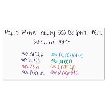 Paper Mate InkJoy 300 RT Ballpoint Pen Retractable, Medium 1 mm, Assorted Ink and Barrel Colors, 24/Pack