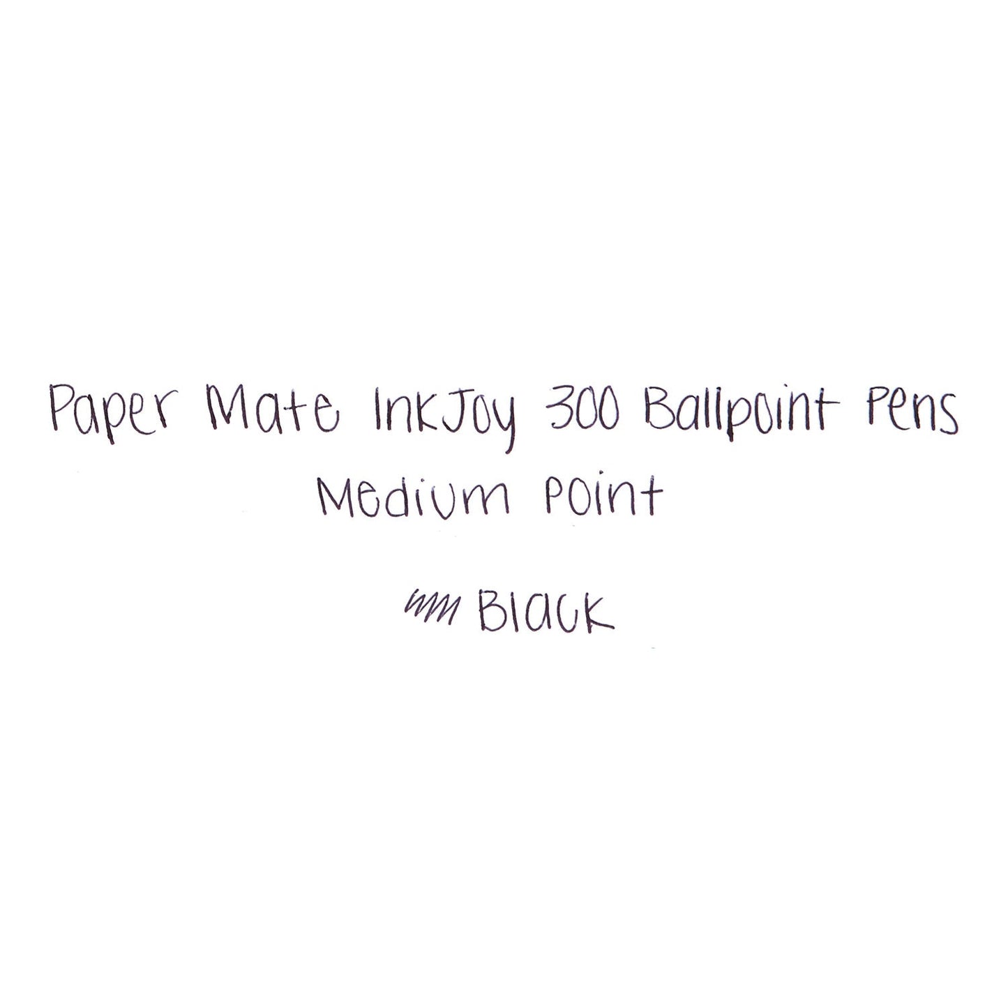 Paper Mate InkJoy 300 RT Ballpoint Pen, Refillable, Retractable, Medium 1 mm, Black Ink, Black Barrel, 24/Pack