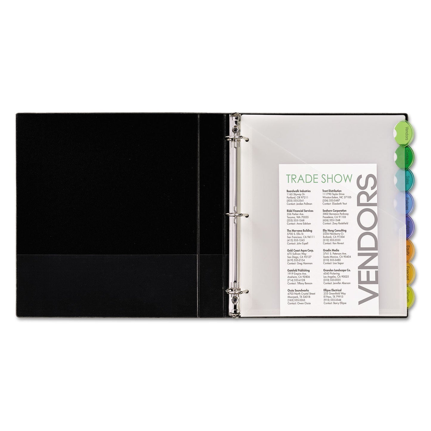 Avery Insertable Style Edge Tab Plastic 1-Pocket Dividers, 8-Tab, 11.25 x 9.25, Translucent, 1 Set