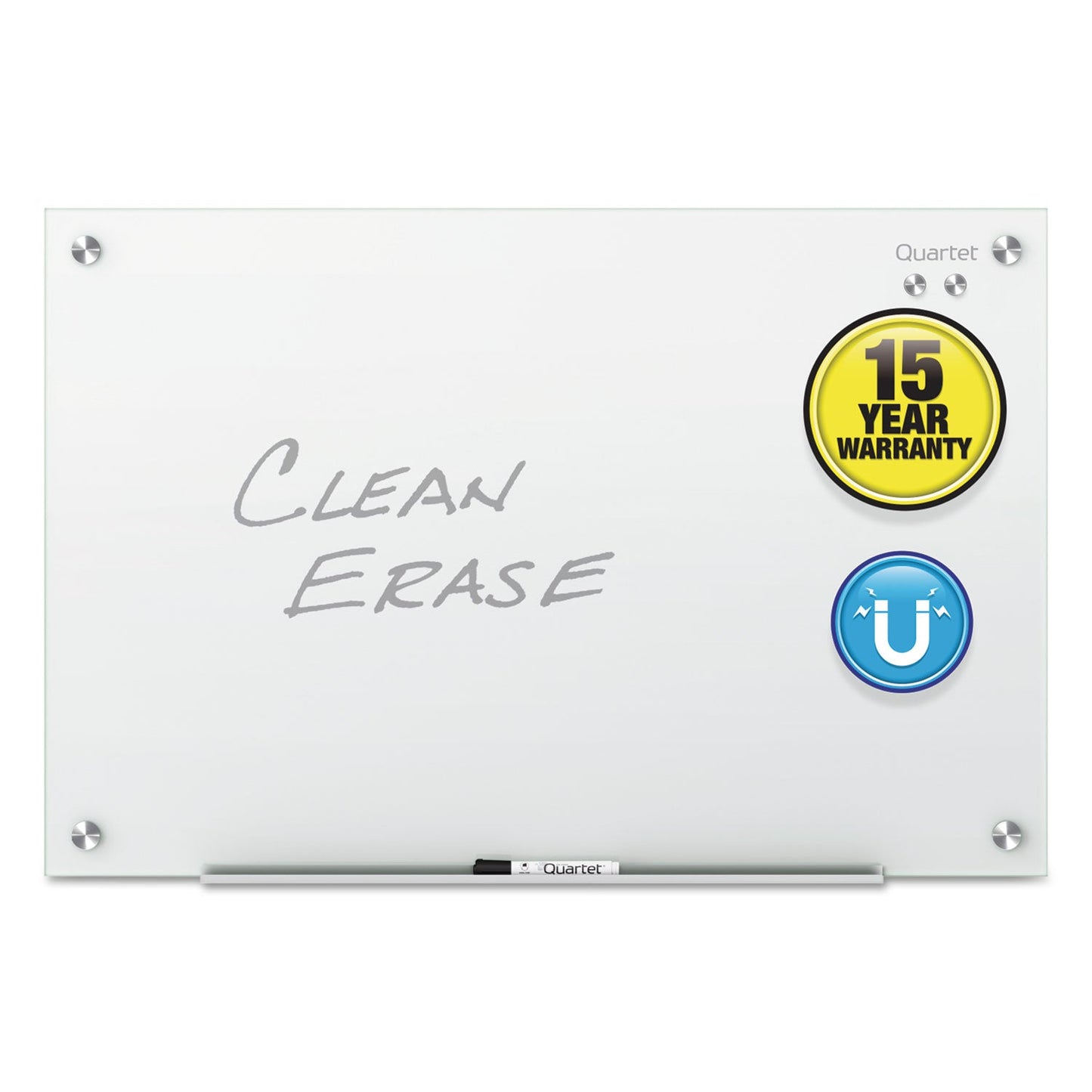 Quartet Infinity Magnetic Glass Marker Board, 24 x18, White