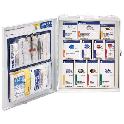 First Aid Only ANSI 2015 SmartCompliance General Business First Aid Station Class A, No Meds, 25 People, 94 Pieces, Metal Case