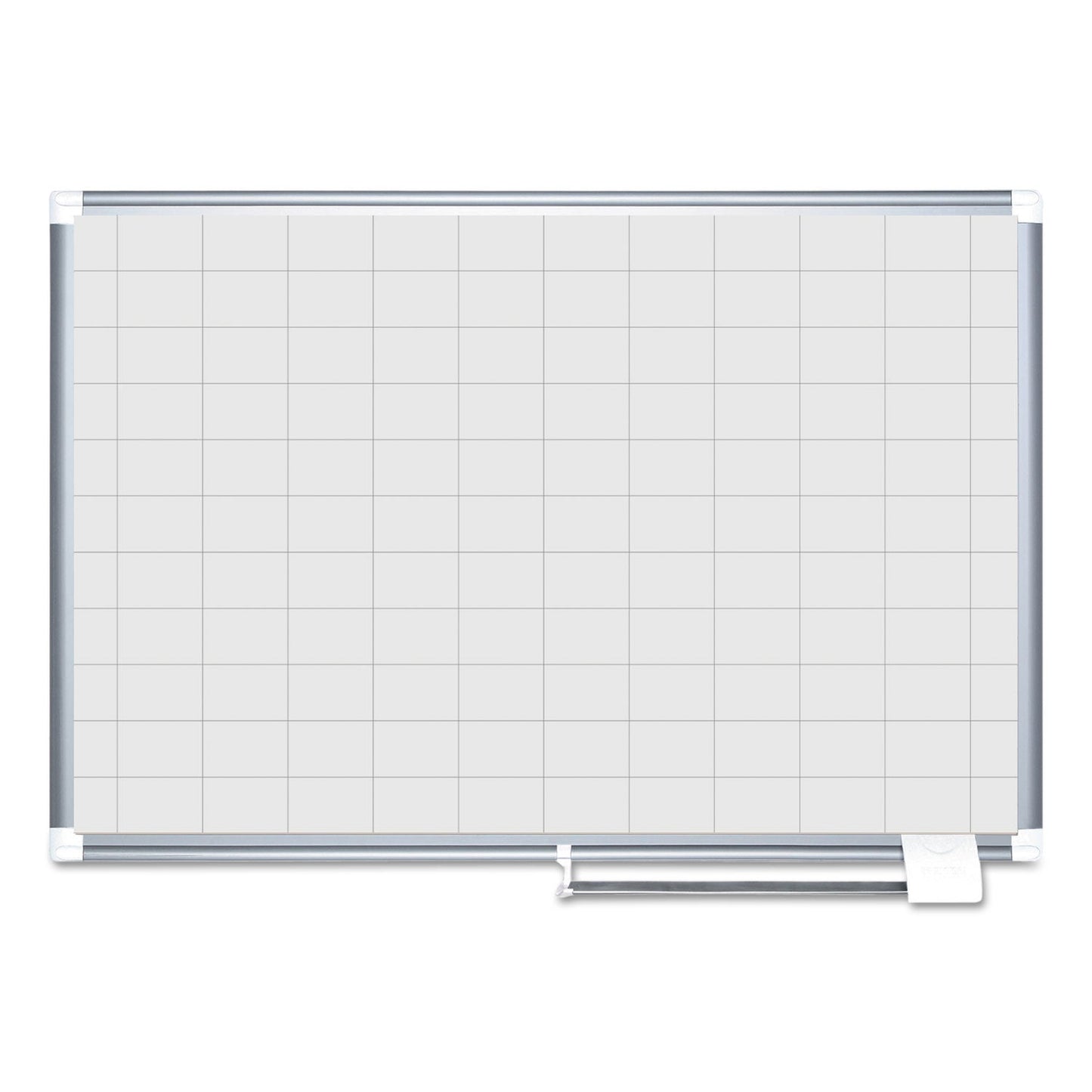 MasterVision Grid Planning Board, 48 x 36, 2 x 3 Grid, White/Silver