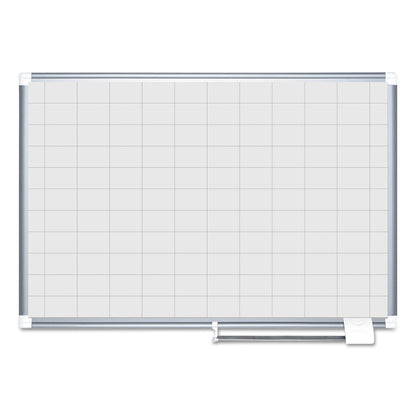MasterVision Grid Planning Board, 48 x 36, 2 x 3 Grid, White/Silver