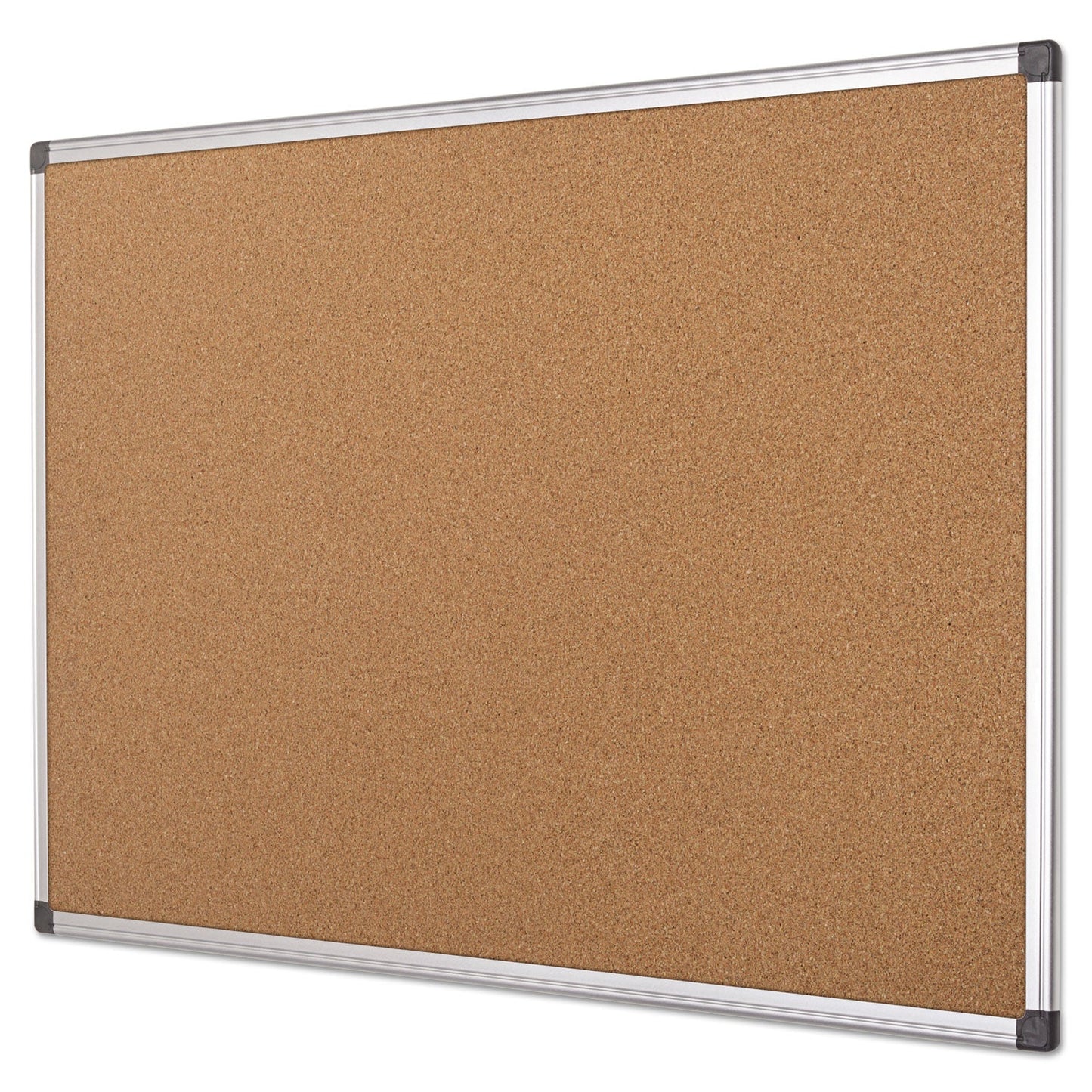 MasterVision Value Cork Bulletin Board with Aluminum Frame, 24 x 36, Natural